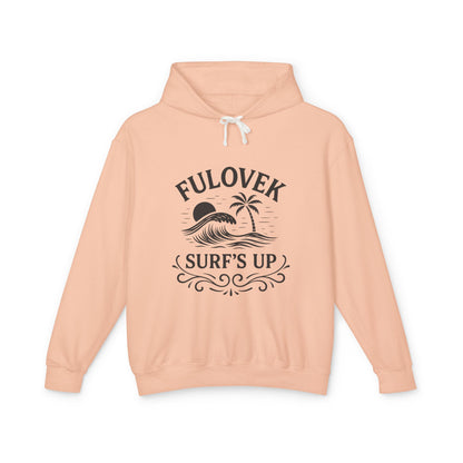 FULOVEK - Surf's Up Unisex Hooded Sweatshirt - Beach Vibes Apparel, Casual Wear, Gift for Surfers, Summer Fashion, Comfortable Lightweight Hoodie