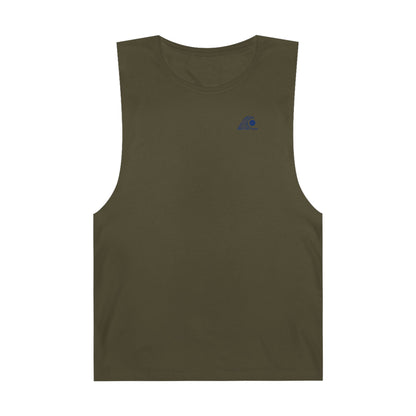 FULOVEK - Unisex Barnard Geometric Tribal DARK BLUE Tank Top | Casual Summer Wear, Beach Attire, Workout Shirt, Graphic Tee, Gift for Friends