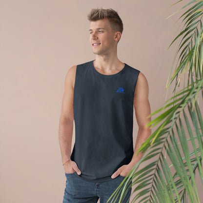 FULOVEK - Unisex Barnard Geometric Tribal BLUE Tank Top | Casual Summer Wear, Beach Attire, Workout Shirt, Graphic Tee, Gift for Friends
