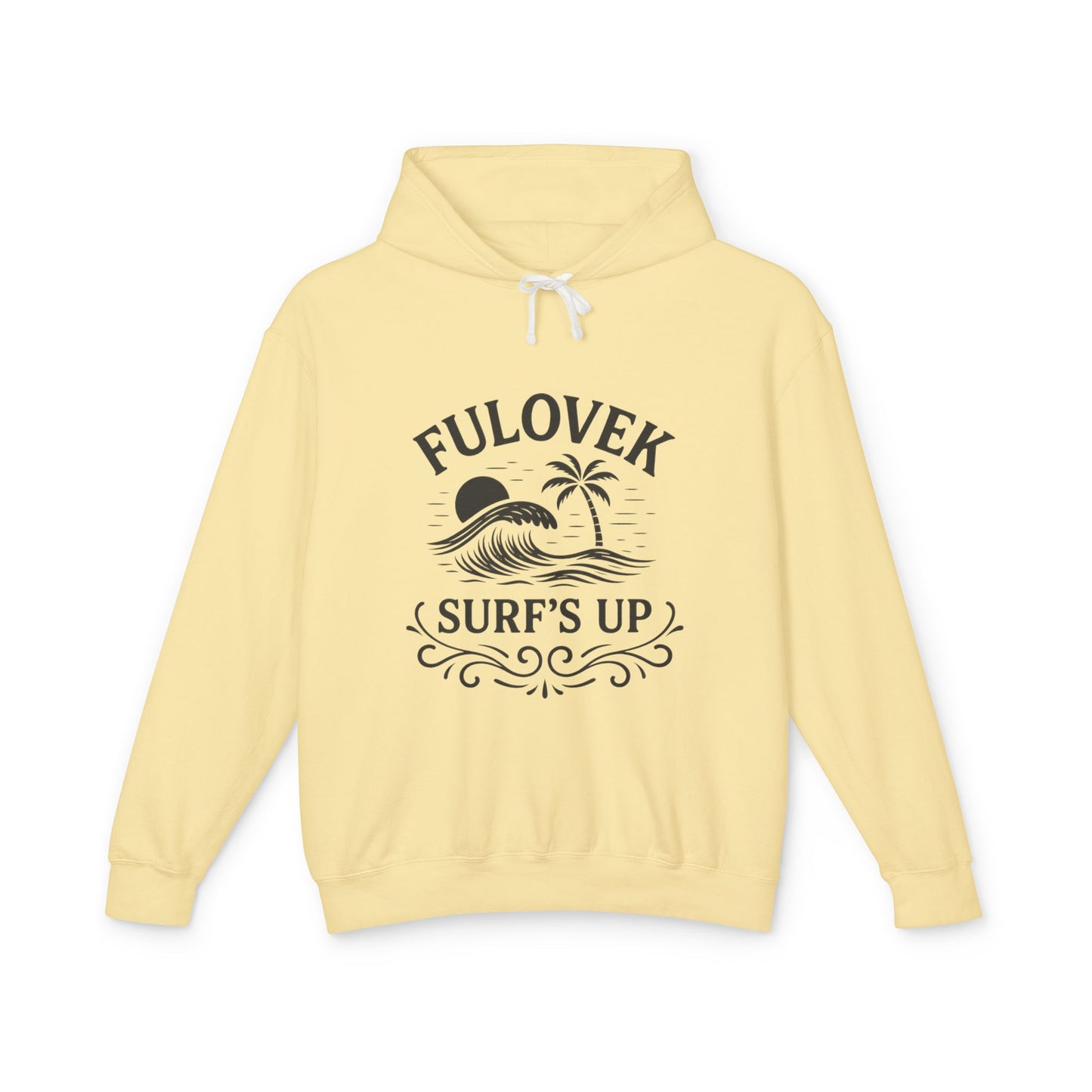 FULOVEK - Surf's Up Unisex Hooded Sweatshirt - Beach Vibes Apparel, Casual Wear, Gift for Surfers, Summer Fashion, Comfortable Lightweight Hoodie