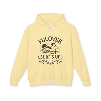 FULOVEK - Surf's Up Unisex Hooded Sweatshirt - Beach Vibes Apparel, Casual Wear, Gift for Surfers, Summer Fashion, Comfortable Lightweight Hoodie