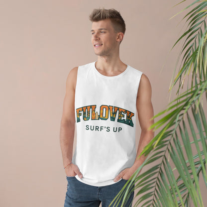 FULOVEK - Unisex Surf's Up Tank Top - Relaxed Casual Style for Beach Lovers