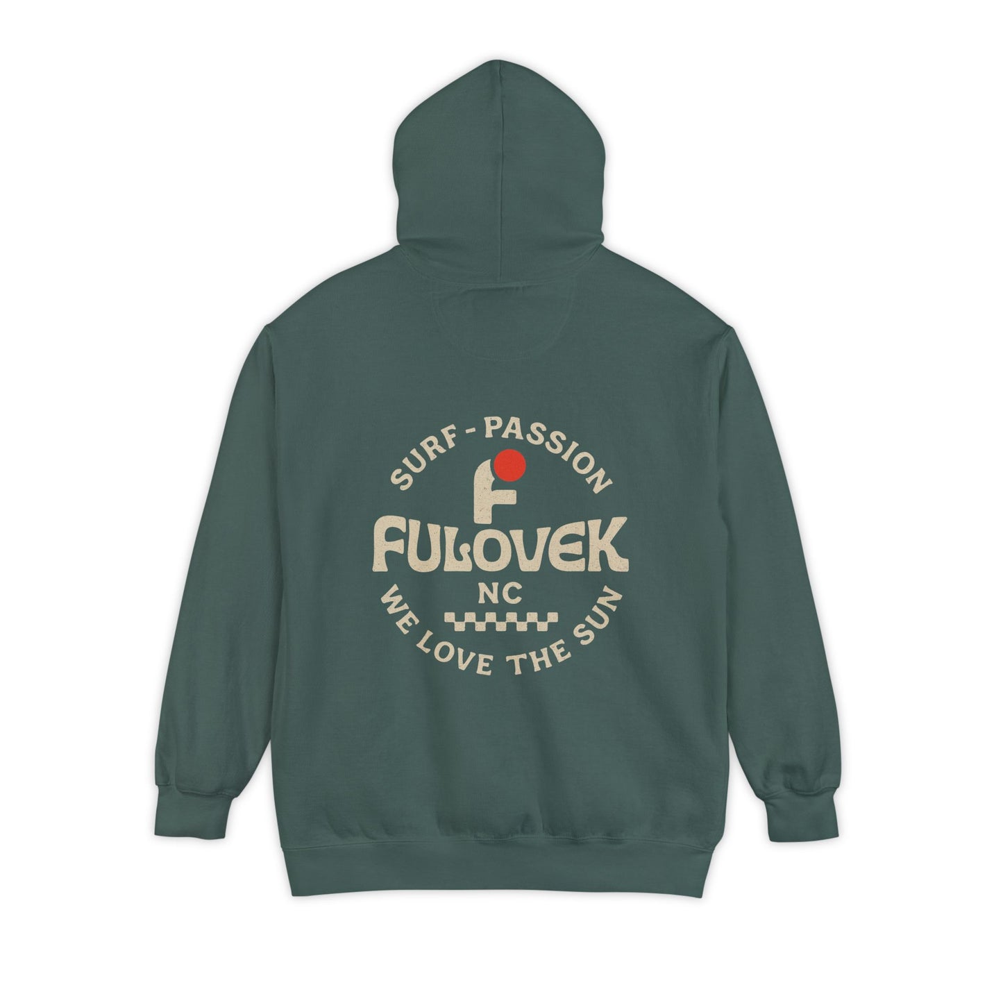FULOVEK - Surf-Inspired Unisex Hoodie - We Love the Sun - Casual Style, Beach Vibes, Perfect for Gifts, Summer Wear, Adventure Ready