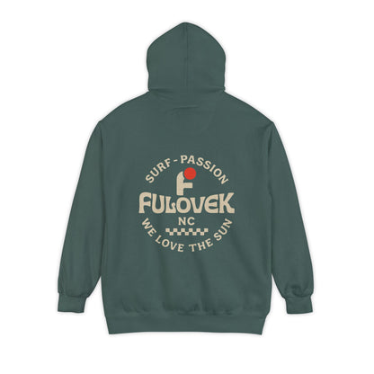 FULOVEK - Surf-Inspired Unisex Hoodie - We Love the Sun - Casual Style, Beach Vibes, Perfect for Gifts, Summer Wear, Adventure Ready