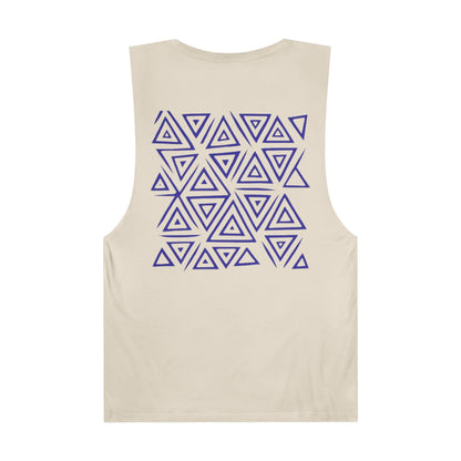 FULOVEK - Unisex Barnard Geometric Tribal PURPLE Tank Top | Casual Summer Wear, Beach Attire, Workout Shirt, Graphic Tee, Gift for Friends