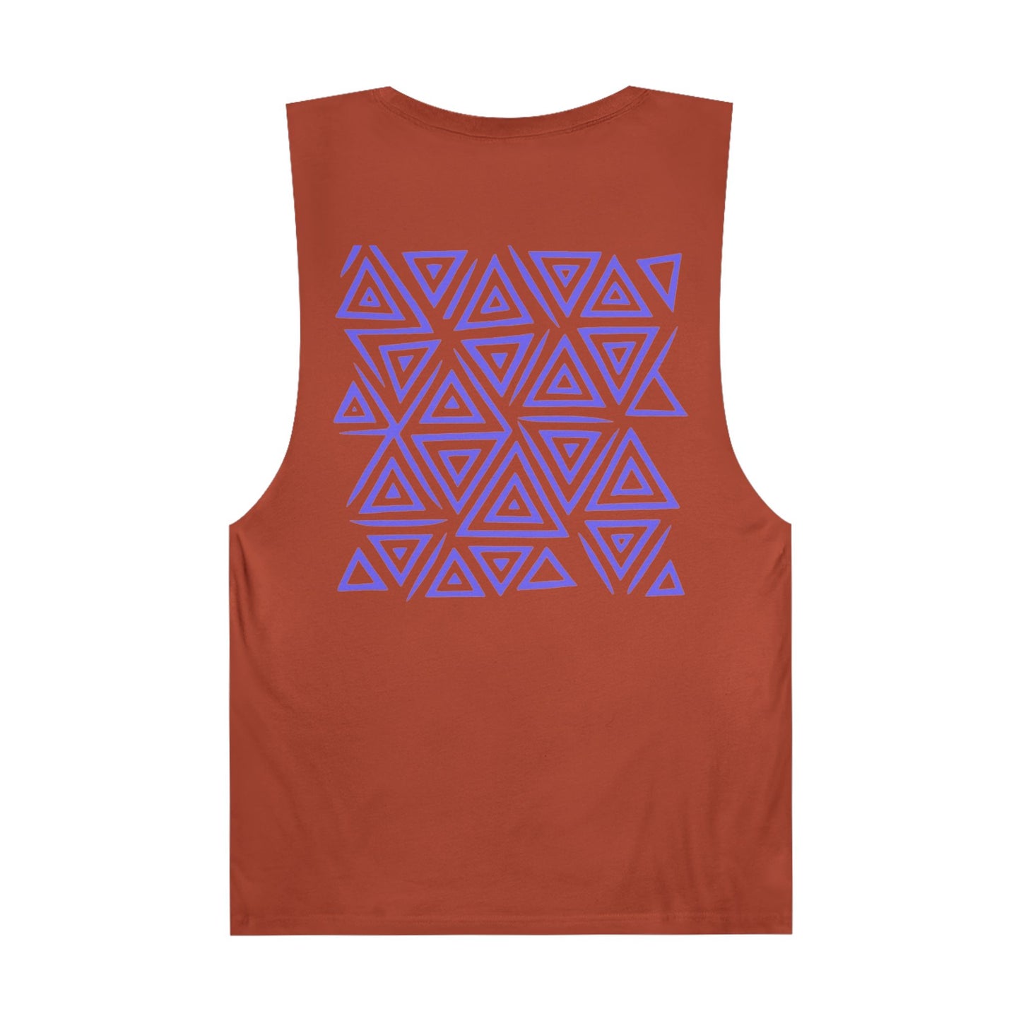 FULOVEK - Unisex Barnard Geometric Tribal PURPLE BLUE Tank Top | Casual Summer Wear, Beach Attire, Workout Shirt, Graphic Tee, Gift for Friends