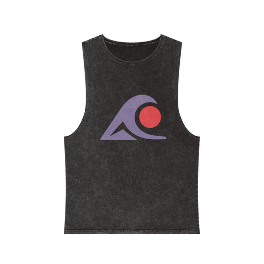 Unisex Stonewash Graphic Tank Top - Vibrant Retro Wave Design, Summer Beachwear, Casual Layering, Gift for Outdoor Lovers, Trendy [...]