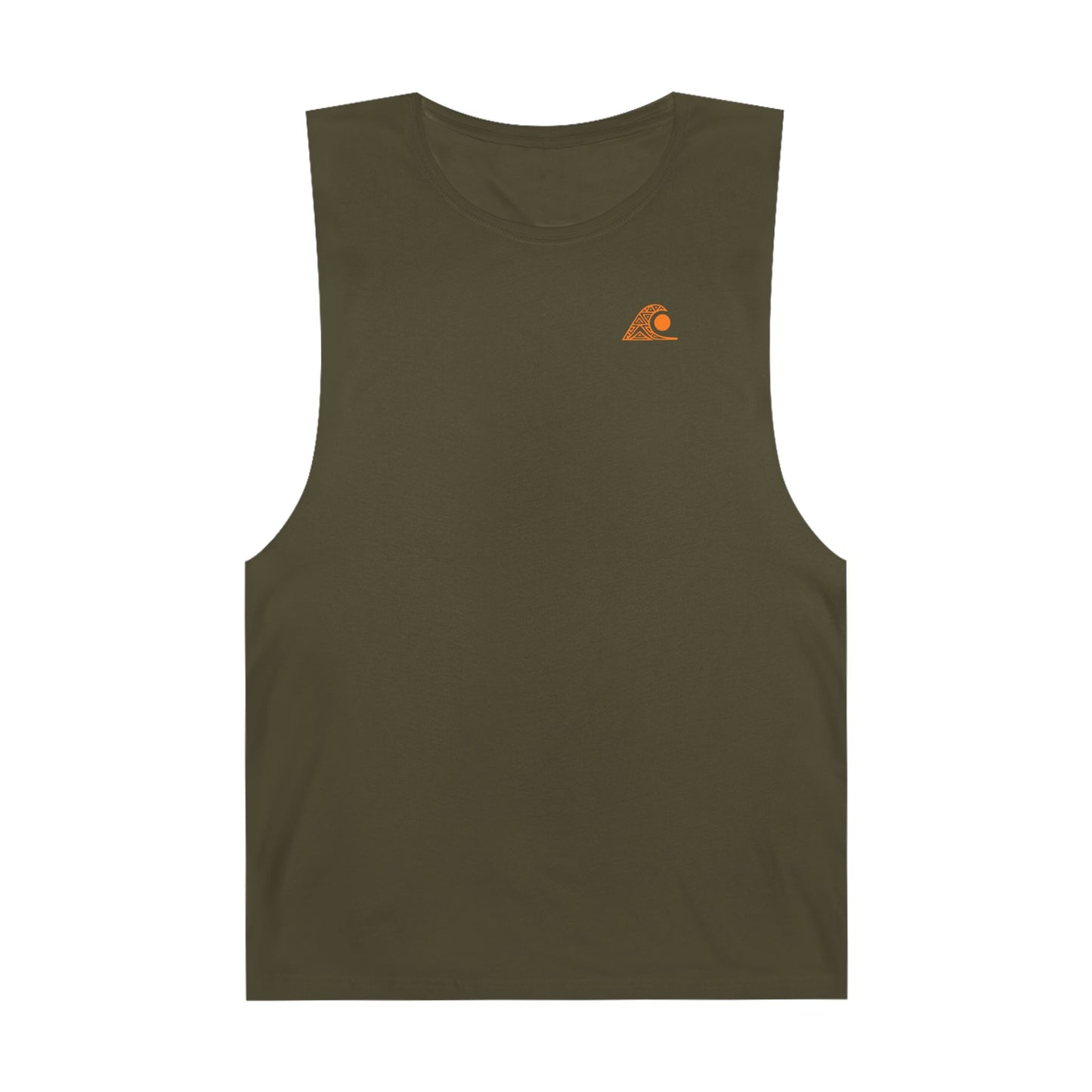 FULOVEK - Unisex Barnard Geometric Tribal ORANGE Tank Top | Casual Summer Wear, Beach Attire, Workout Shirt, Graphic Tee, Gift for Friends