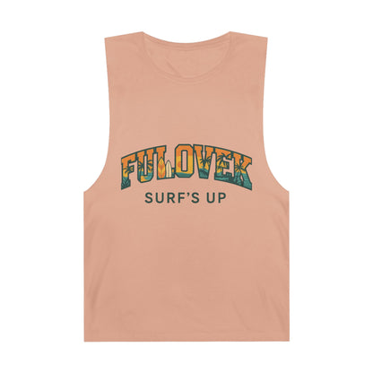 FULOVEK - Unisex Surf's Up Tank Top - Relaxed Casual Style for Beach Lovers