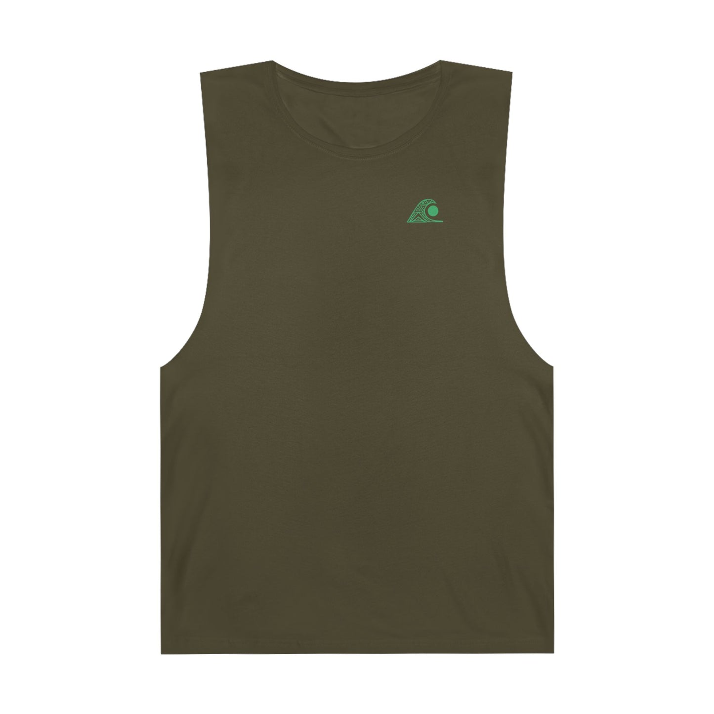 FULOVEK - Unisex Barnard Geometric Tribal GREEN Tank Top | Casual Summer Wear, Beach Attire, Workout Shirt, Graphic Tee, Gift for Friends