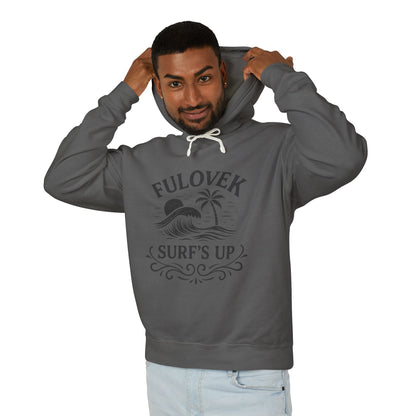 FULOVEK - Surf's Up Unisex Hooded Sweatshirt - Beach Vibes Apparel, Casual Wear, Gift for Surfers, Summer Fashion, Comfortable Lightweight Hoodie