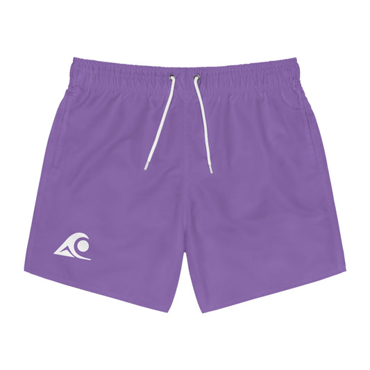 Vibrant Swim Trunks for Summer Fun, Beachwear, Pool Party Essentials, Perfect for Vacation, Light Purple Design