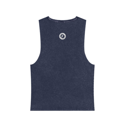FULOVEK - Unisex Stonewash Tank Top - Surf's Up Design for Beach Lovers