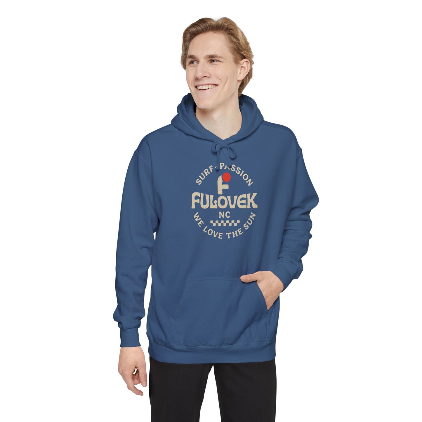 FULOVEK - Surf-Inspired Unisex Hoodie - We Love the Sun - Casual Style, Beach Vibes, Perfect for Gifts, Summer Wear, Adventure Ready