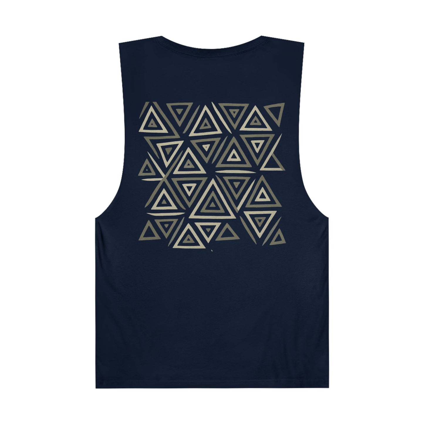 FULOVEK - Unisex Barnard Geometric Tribal GREY Tank Top | Casual Summer Wear, Beach Attire, Workout Shirt, Graphic Tee, Gift for Friends