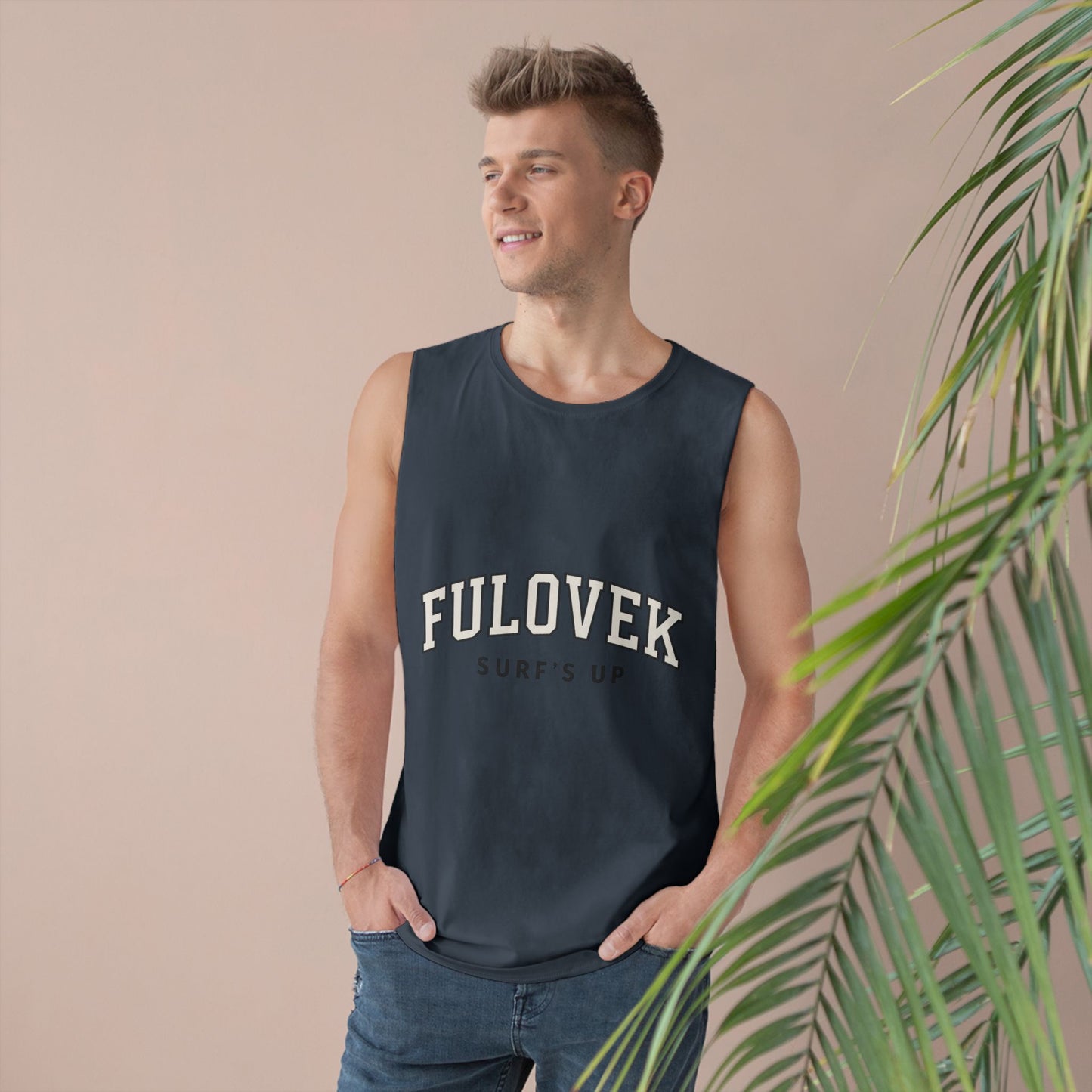 FULOVEK - Unisex Surf's Up Tank Top - Relaxed Casual Style for Beach Lovers
