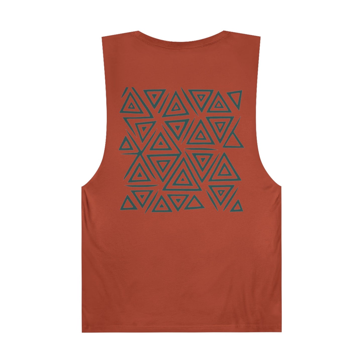 FULOVEK - Unisex Barnard Geometric Tribal DARK GREEN Tank Top | Casual Summer Wear, Beach Attire, Workout Shirt, Graphic Tee, Gift for Friends