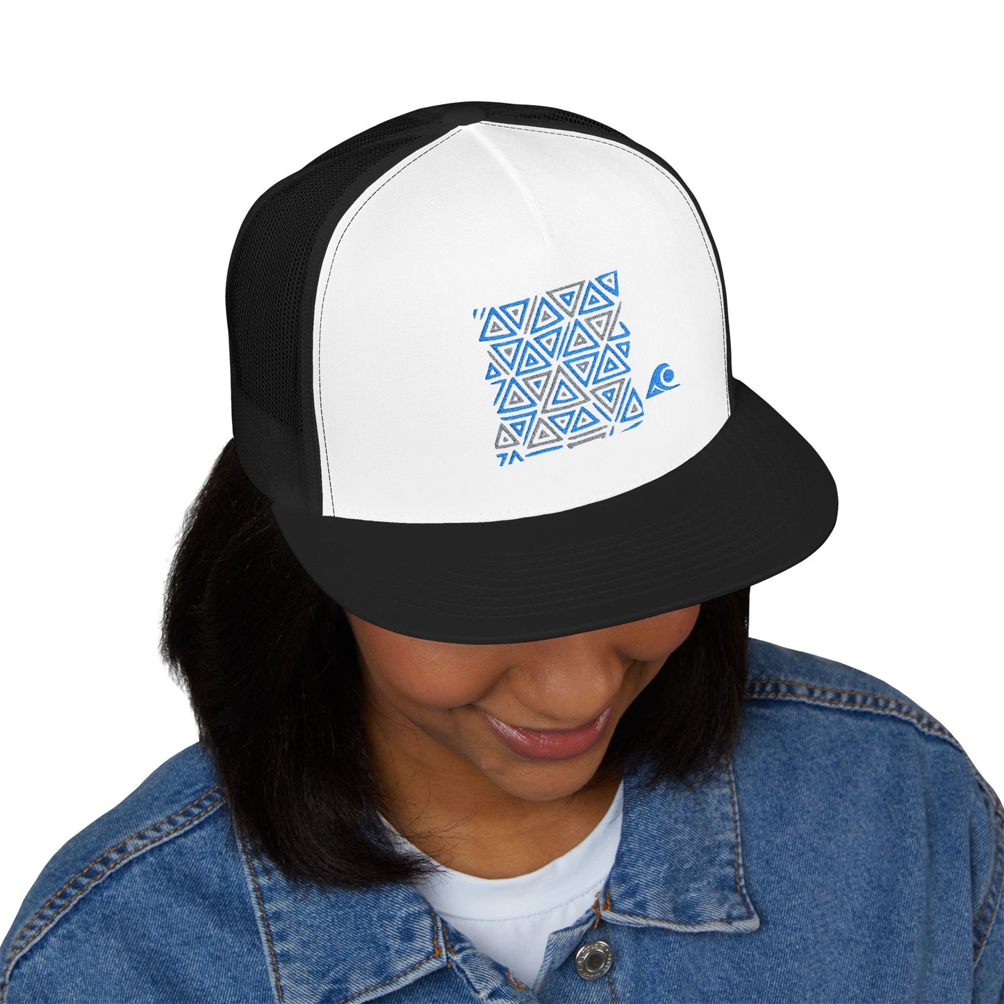 FULOVEK - Tribal Bohemian Embroidered 5 Panel Trucker Cap, Casual Streetwear Hat, Festival Accessory, Summer Fashion, Unique Gift Idea