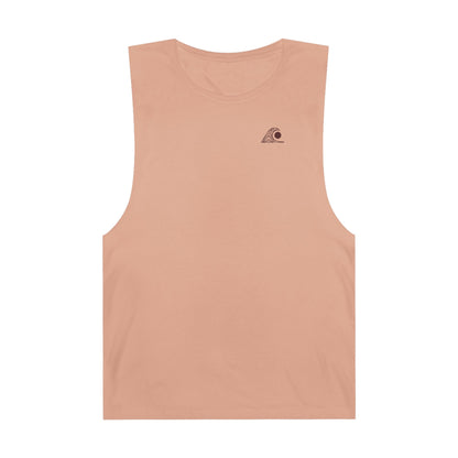 FULOVEK - Unisex Barnard Geometric Tribal BROWN Tank Top | Casual Summer Wear, Beach Attire, Workout Shirt, Graphic Tee, Gift for Friends