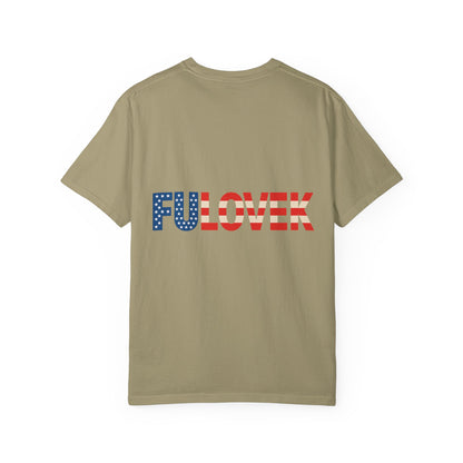 FULOVEK - Patriotic Unisex T-Shirt with Red, White & Blue Design | Casual Apparel for Holidays, Gifts, and Everyday Wear