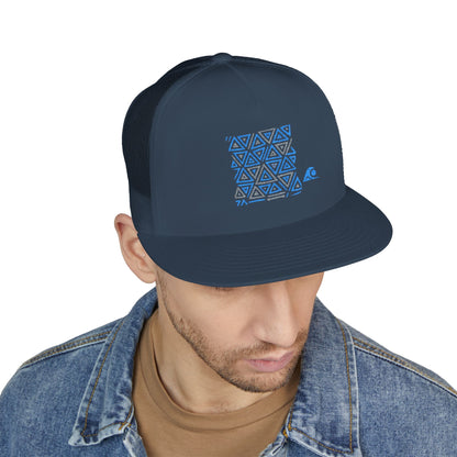 FULOVEK - Tribal Bohemian Embroidered 5 Panel Trucker Cap, Casual Streetwear Hat, Festival Accessory, Summer Fashion, Unique Gift Idea