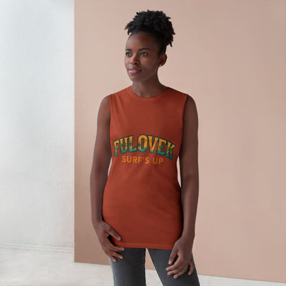 FULOVEK - Unisex Surf's Up Tank Top - Relaxed Casual Style for Beach Lovers