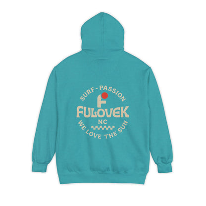 FULOVEK - Surf-Inspired Unisex Hoodie - We Love the Sun - Casual Style, Beach Vibes, Perfect for Gifts, Summer Wear, Adventure Ready
