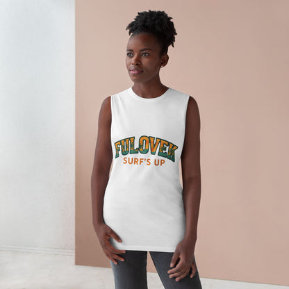 FULOVEK - Unisex Surf's Up Tank Top - Relaxed Casual Style for Beach Lovers