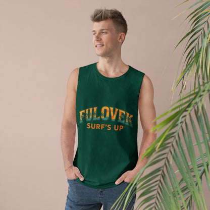 FULOVEK - Unisex Surf's Up Tank Top - Relaxed Casual Style for Beach Lovers