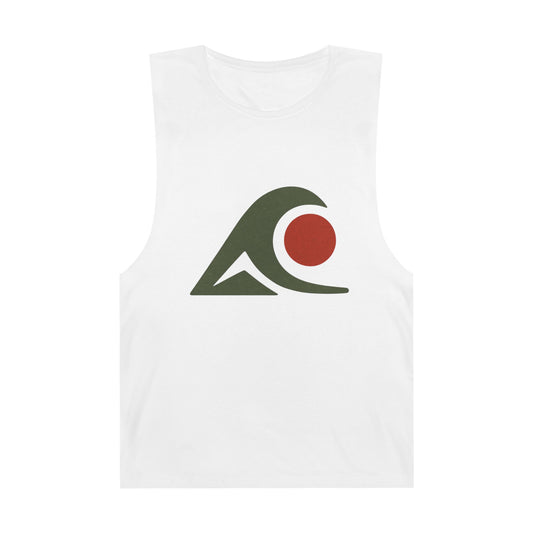 FULOVEK - Unisex Tank Top with Retro Wave Design, Summer Fitness Shirt, Beach Workout Top, Casual Outfit Essential, Gift for Outdoor Lovers