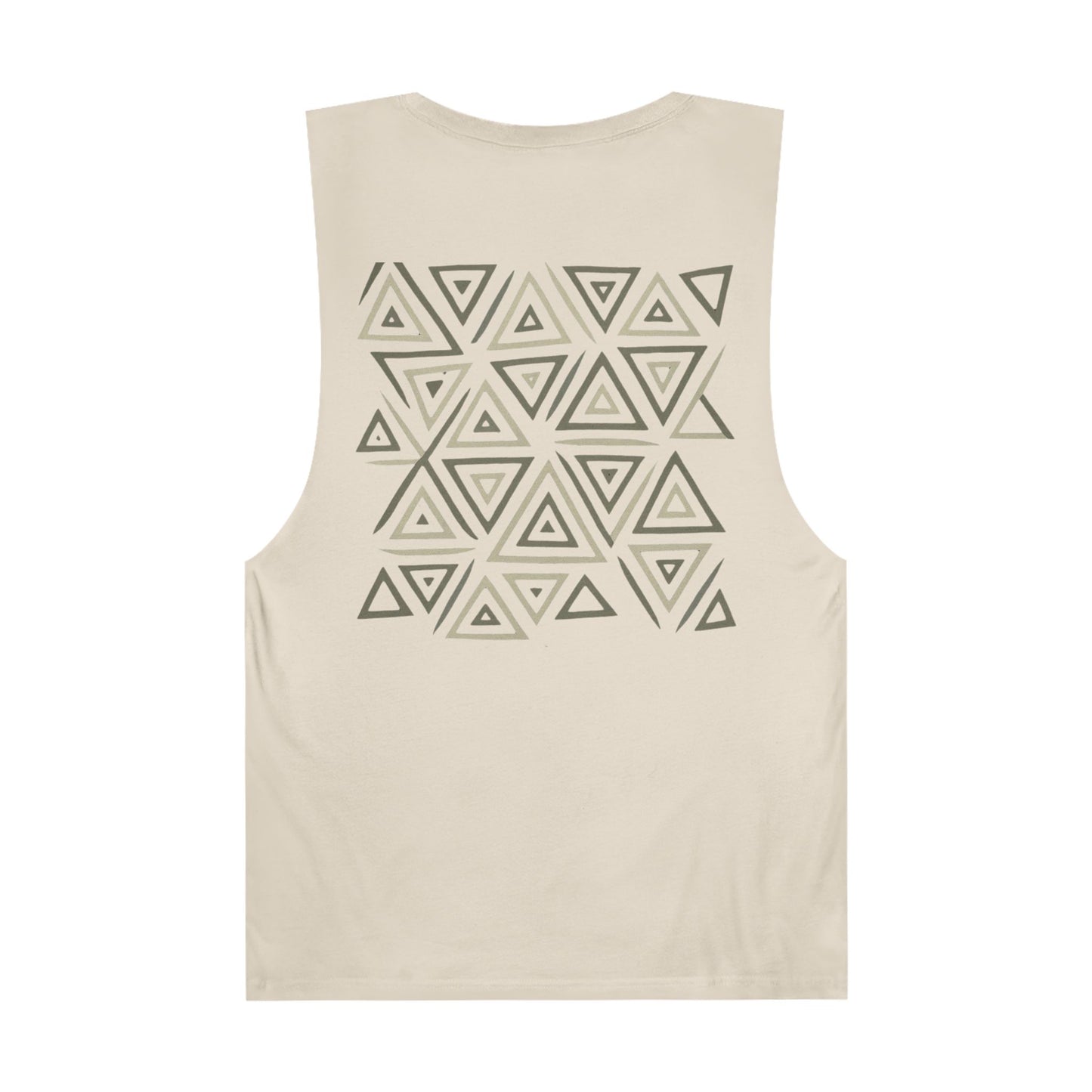 FULOVEK - Unisex Barnard Geometric Tribal GREY Tank Top | Casual Summer Wear, Beach Attire, Workout Shirt, Graphic Tee, Gift for Friends