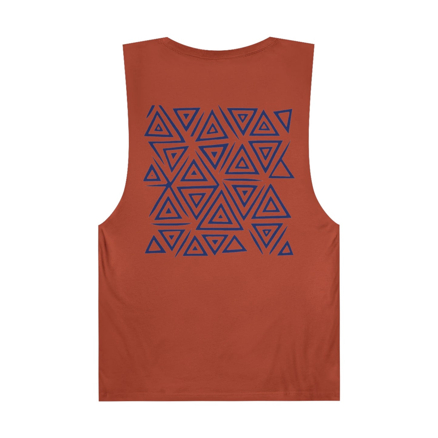 FULOVEK - Unisex Barnard Geometric Tribal DARK BLUE Tank Top | Casual Summer Wear, Beach Attire, Workout Shirt, Graphic Tee, Gift for Friends