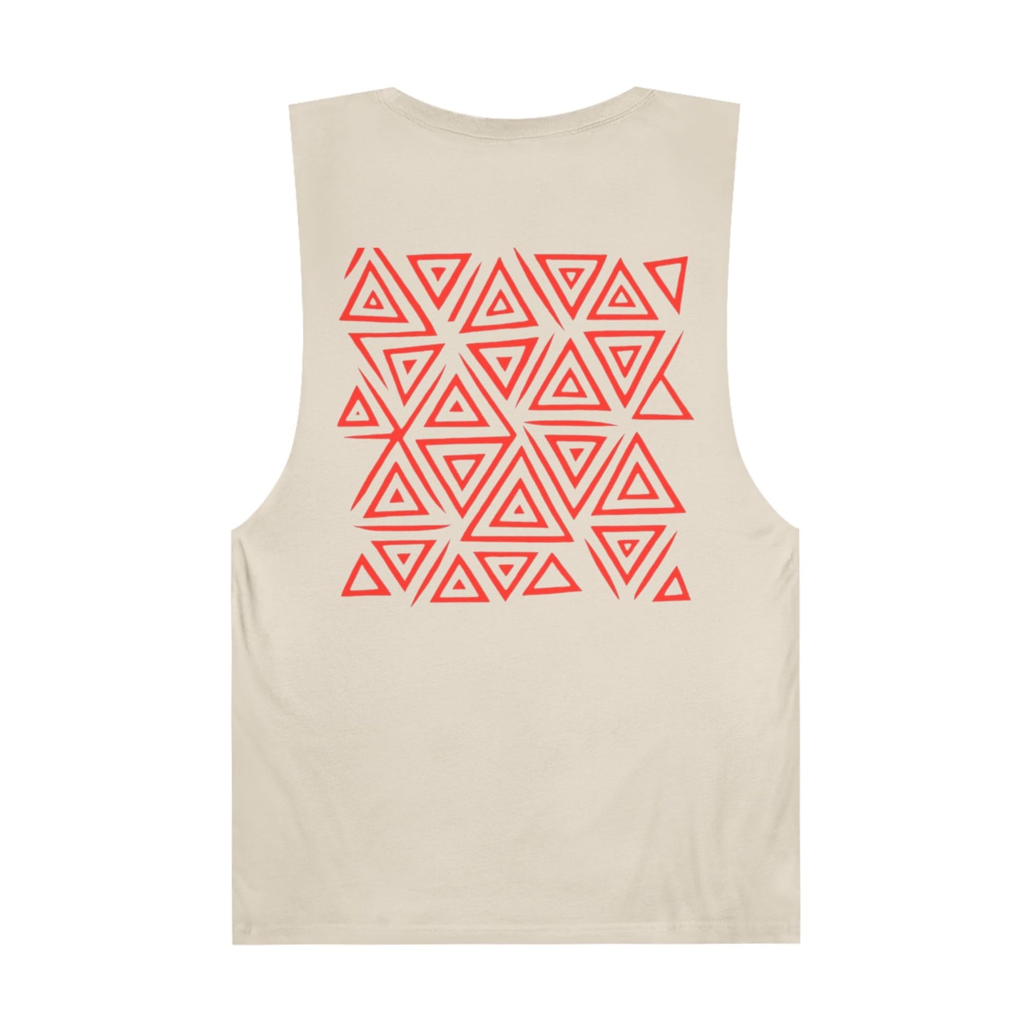 FULOVEK - Unisex Barnard Geometric Tribal RED Tank Top | Casual Summer Wear, Beach Attire, Workout Shirt, Graphic Tee, Gift for Friends