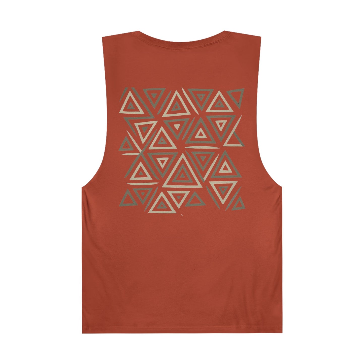 FULOVEK - Unisex Barnard Geometric Tribal GREY Tank Top | Casual Summer Wear, Beach Attire, Workout Shirt, Graphic Tee, Gift for Friends