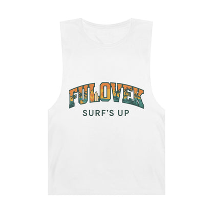 FULOVEK - Unisex Surf's Up Tank Top - Relaxed Casual Style for Beach Lovers